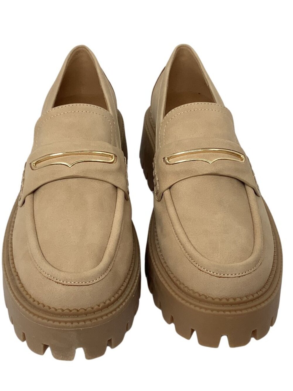 Dolce Vita Chunky Loafers Tan Creepers Shoes Women's-6